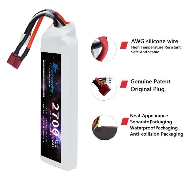 Tプラグ付きLiPoバッテリー、rc、fpv、飛行機、ヘリコ - Drone Battery Lipo のレビューと価格