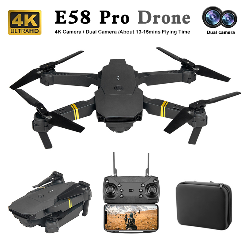 プロフェッショナル航空写真デュアルカメラ,e88,e58,4 - Eachine Drone E58 のレビューと価格